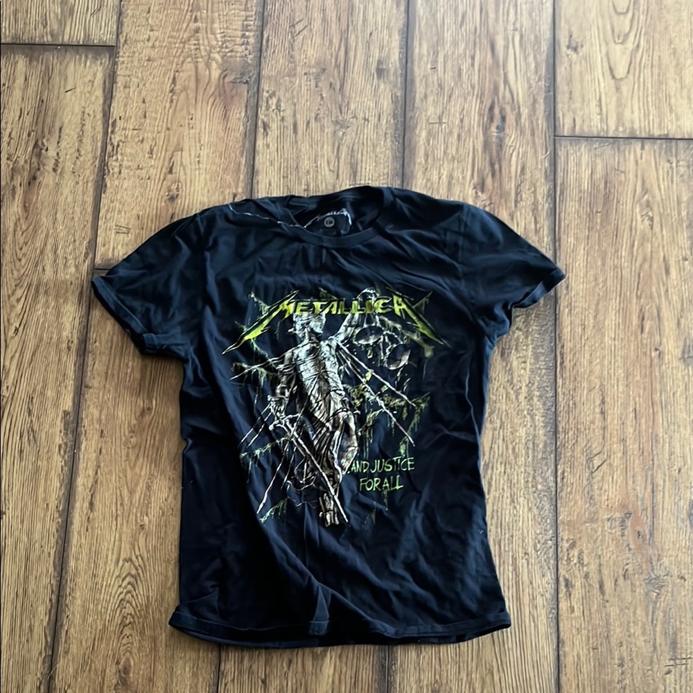 Black Graphic Short Sleeve Metallica …And Justice for All Tee